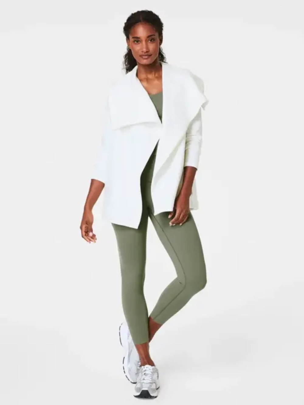 SPANX Airessentials Open Wrap Cardigan In White